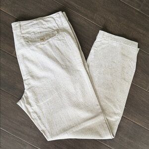 WORN ONCE Banana Republic Men's Linen Pant in Light Tan